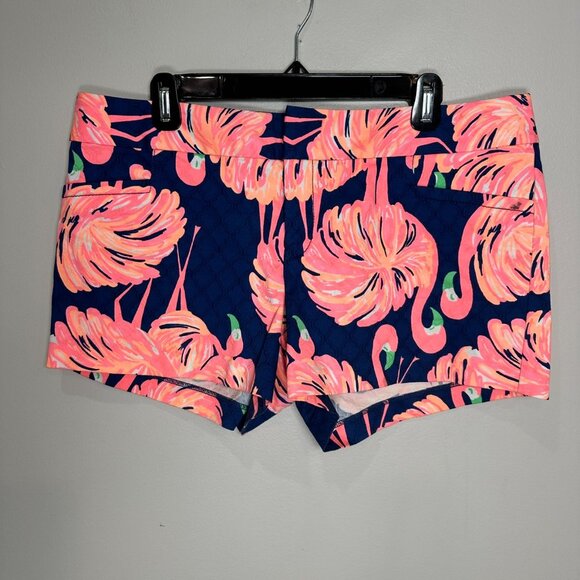 Lilly Pulitzer Pants - Lilly Pulitzer Ellie Shorts Size 12 Gimme Some Leg Flamingos Resort Preppy